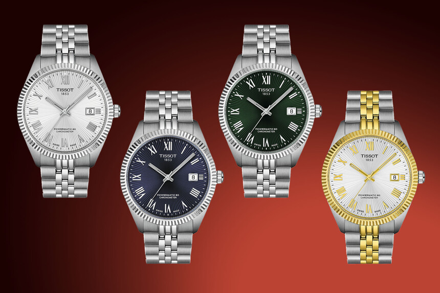 Variantes de color del Tissot Ballade Automatic. Fuente: www.monochrome-watches.com