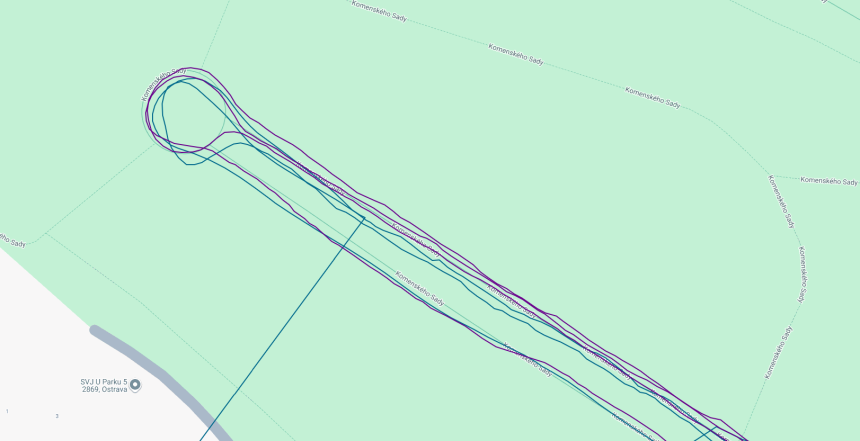 Azul: Amazfit Active Max, morado: Garmin Tactix 7 PRO