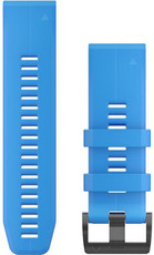 Correa Garmin QuickFit 26mm, silicona, azul, hebilla negra ( Fenix 7X/6X/5X, Tactix, etc.)