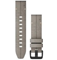 Correa de cuero Garmin 20mm (para Garmin Fenix 8/7S/6S (43mm), y otros), gris, QuickFit, 010-12876-00