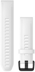 Correa Garmin QuickFit 20mm, silicona, blanca, hebilla negra (Fenix 7S/6S/5S)