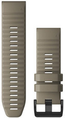 Correa Garmin QuickFit 26mm, silicona, beige, hebilla negra (Fenix 7X/6X/5X, Tactix, etc.)