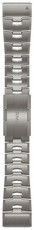 Brazalete de titanio Garmin 26mm (para Garmin Fenix 8/7X/6X (51mm), Tactix y otros), gris, QuickFit, 010-12864-08