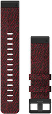 Correa de nailon Garmin 22mm (para Garmin Fenix 8/7/6 (47mm), Epix 2 y otros), rojo V1, QuickFit, 010-12863-06