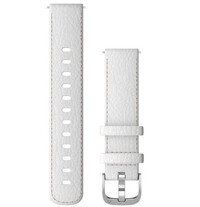 Correa de piel Garmin 18mm (pro Venu 2S, Vívoactive 4S, Vívomove 3S), blanco V2, Quick Release