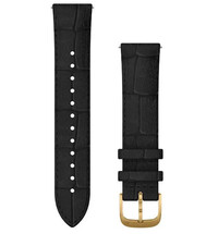 Correa de liberación rápida Garmin 20 mm, cuero, negra, hebilla dorada (Venu, Venu Sq, Venu 2 plus, etc.)