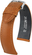 Correa de piel marrón claro Hirsch Camelgrain Pro Skin L 01009010-2
