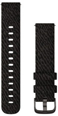 Correa Garmin Quick Release 20 mm, de nailon, negra, hebilla negra (Venu, Venu Sq, Venu 2 plus, etc.)