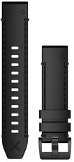 Correa de cuero Garmin 22mm (para Garmin Fenix 8/7/6 (47mm), Epix 2 etc.), negro V3, QuickFit, 010-12738-19