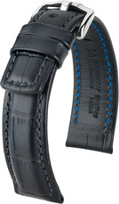 Correa de piel negra Hirsch Grand Duke L 02528051-2 (Teletina)