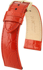 Correa de piel roja Hirsch Crocograin M 12302820-1 (Teletina)