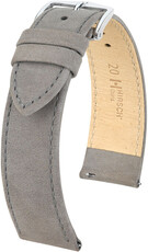 Correa de cuero Hirsch Osiris L 03433030-2, gris, piel de becerro, longitud L, Quick Release
