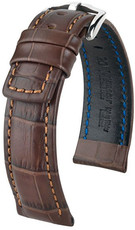Correa de piel marrón oscuro Hirsch Grand Duke L 02528010-2 (Teletina)