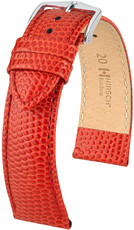 Correa de piel roja Hirsch Rainbow M 12302620-2 (Teletina)