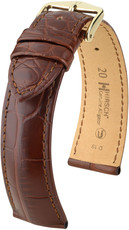 Correa de piel marrón Hirsch Genuine Alligator L10220719-1 (Piel de cocodrilo)