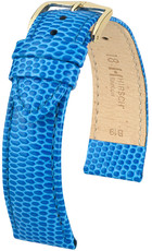 Correa de piel azul Hirsch Rainbow M 12302685-1 (Teletina)
