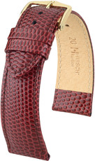 Correa de piel burdeos Hirsch Rainbow M 12302660-1 (Teletina)