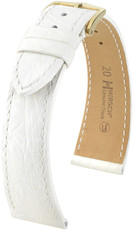 Correa de piel blanca Hirsch Genuine Croco L 18920800 (Piel de cocodrilo) Hirsch selection