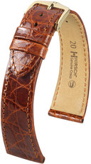 Correa de piel marrón Hirsch Genuine Croco M 18900870-1 (Piel de cocodrilo)