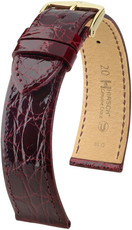 Correa de piel burdeos Hirsch Genuine Croco L 18920860-1 (Piel de cocodrilo) Hirsch selection