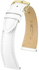 Correa de piel blanca Hirsch London L 04366000-1 (Piel de lagarto) Hirsch selection