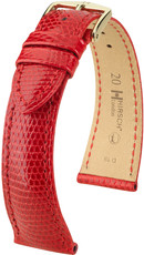 Correa de piel roja Hirsch London L 04366020-1 (Piel de lagarto) Hirsch selection