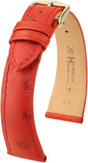 Correa de piel roja Hirsch Massai Ostrich L 04362020-1 (Piel de avestruz) Hirsch selection