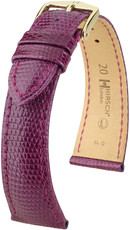 Correa de piel morada Hirsch London L 04366087-1 (Piel de lagarto) Hirsch selection