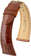 Correa de piel marrón Hirsch London M 04307170-1 (Piel de aligátor) Hirsch selection