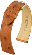 Correa de piel marrón Hirsch Massai Ostrich L 04362070-1 (Piel de avestruz) Hirsch Selection