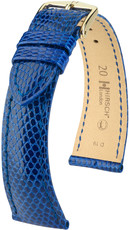 Correa de piel azul Hirsch London L 04366085-1 (Piel de lagarto) Hirsch Selection