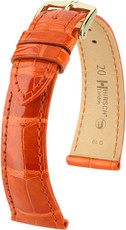 Correa de piel naranja Hirsch London L 04307077-1 (Piel de aligátor) Hirsch selection