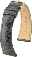 Correa de piel gris Hirsch London L 04366030-1 (Piel de lagarto) Hirsch selection