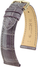 Correa de piel gris claro Hirsch London M 04307112-1 (Piel de aligátor) Hirsch selection