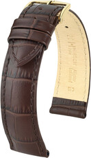 Correa de piel marrón oscuro Hirsch Duke L 01028010OE-1 (Teletina) Open End