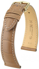 Correa de piel beige Hirsch London M 04207199-1 (Piel de aligátor) Hirsch Selection