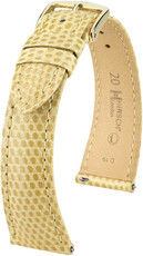 Correa de piel beige Hirsch London M 04266190-1 (Piel de lagarto) Hirsch Selection