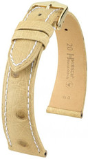Correa de piel beige Hirsch Massai Ostrich M 04262191-1 (Piel de avestruz) Hirsch Selection