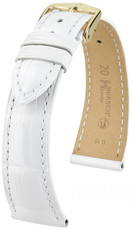 Correa de piel blanca Hirsch London L 04307000-1 (Piel de aligátor) Hirsch Selection