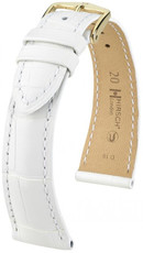 Correa de piel blanca Hirsch London L 04307009-1 (Piel de aligátor) Hirsch Selection