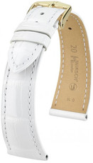 Correa de piel blanca Hirsch London M 04207100-1 (Piel de aligátor) Hirsch Selection