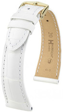 Correa de piel blanca Hirsch London M 04207109-1 (Piel de aligátor) Hirsch Selection
