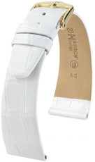 Correa de piel blanca Hirsch Prestige M 02207100-1 (Piel de aligátor) Hirsch Selection