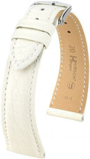 Correa de piel blanca Hirsch Regent M 04107109-2 (Piel de cocodrilo) Hirsch Selection