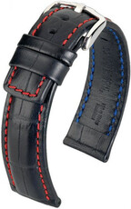 Correa de piel negra Hirsch Grand Duke XL 02528250-2 (Teletina)