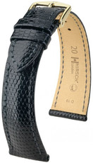 Correa de piel negra Hirsch London L 04266050-1 (Piel de lagarto) Hirsch Selection