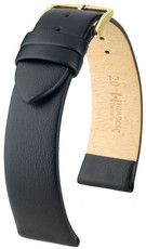 Correa de cuero Hirsch Toronto M 03702150-1, negro, piel de becerro, longitud M, Quick Release