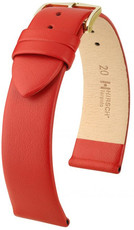 Correa de cuero Hirsch Toronto M 03702120-1, rojo, piel de becerro, longitud M, Quick Release