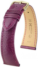 Correa de piel morada Hirsch London M 04266187-1 (Piel de lagarto) Hirsch Selection