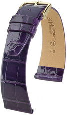 Correa de piel morada Hirsch Prestige L 02207084-1 (Piel de aligátor) Hirsch Selection